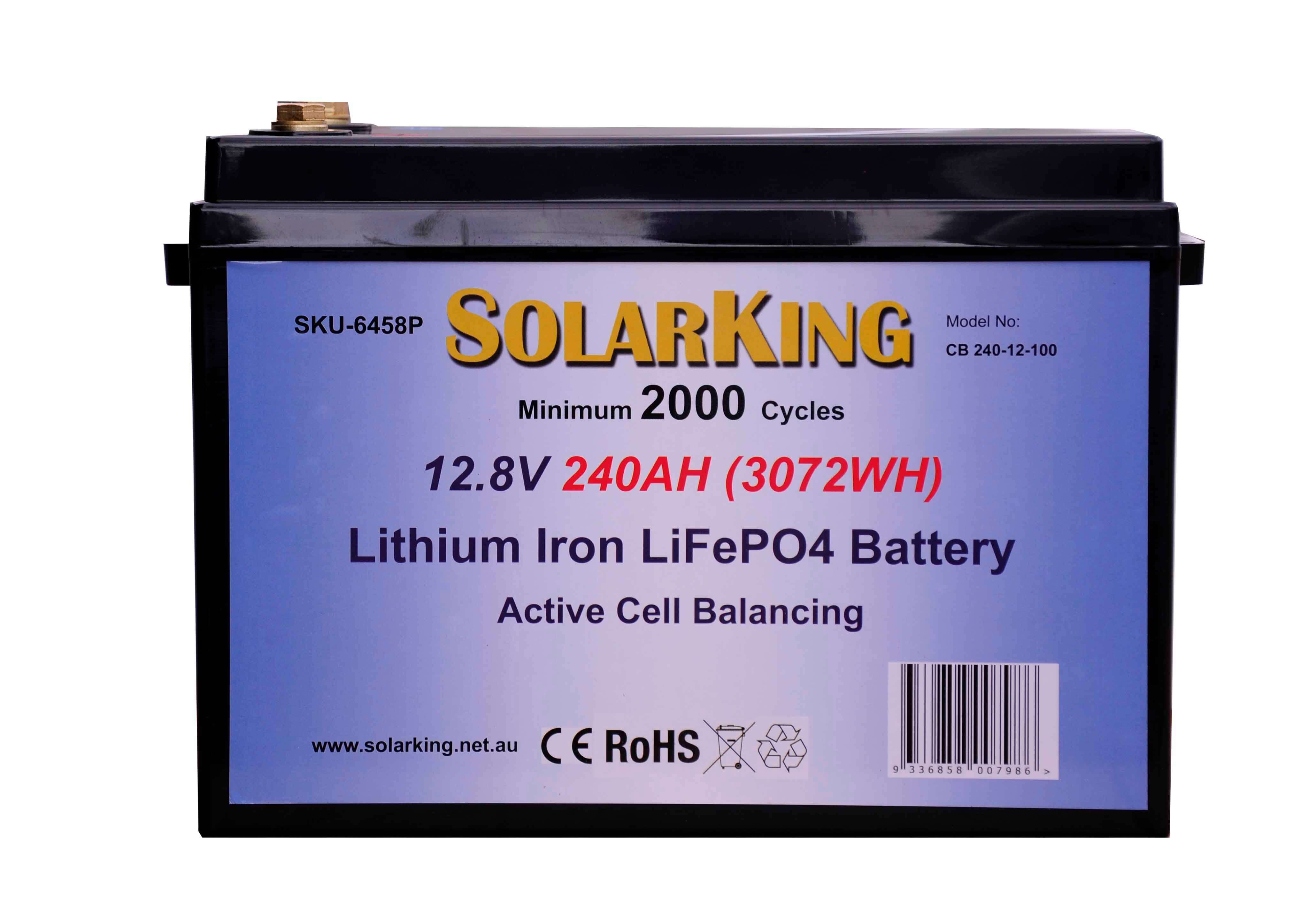 12.8V 240AH Solarking Lithium Iron Battery Plastic Case  CB-240-12-100