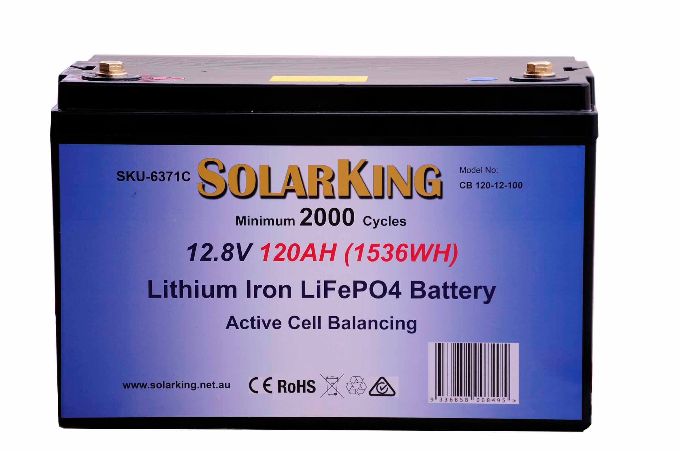 120AH Lithium Iron SolarKing Battery CB-120-12-100