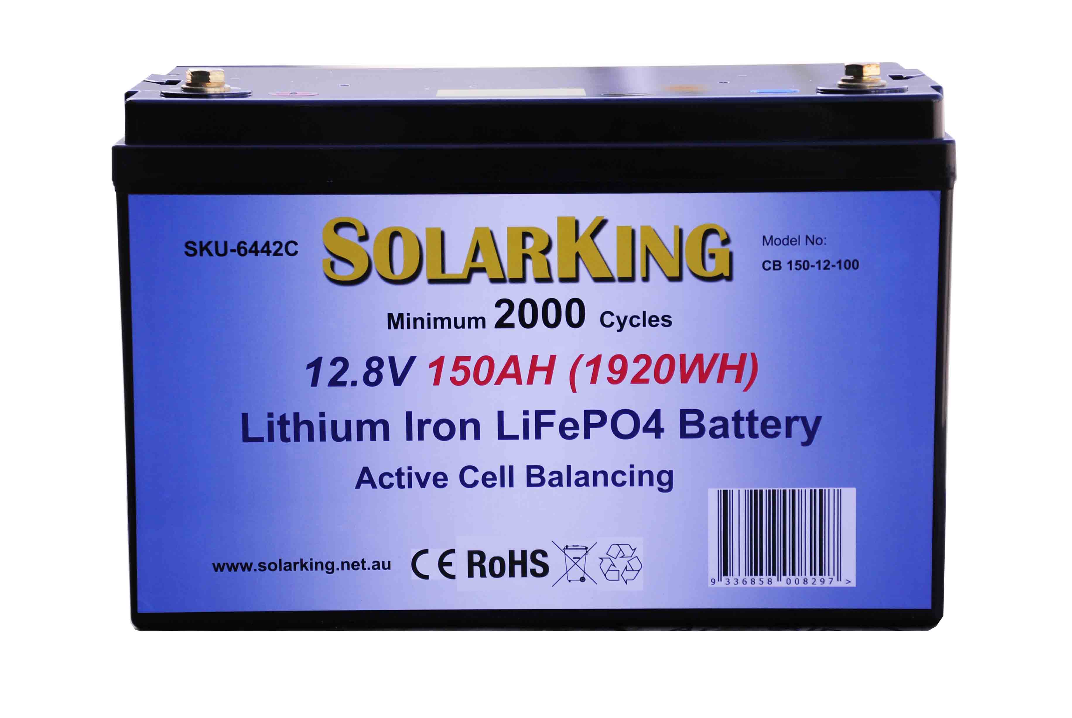 150AH Lithium LiFe PO4 SolarKing Battery CB-150-12-100