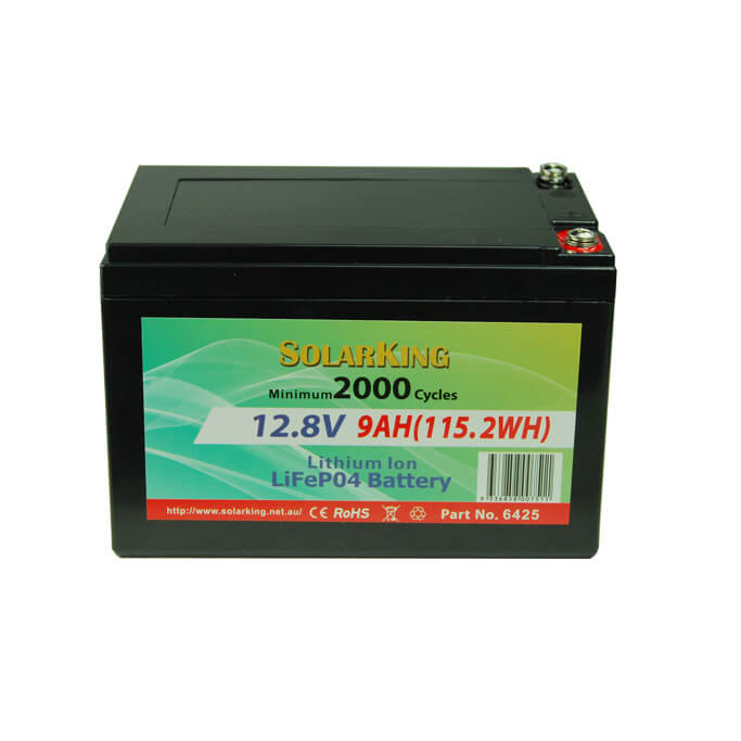 12.8V 9AH Lithium LiFe PO4 SolarKing Battery  LB-9-12-10